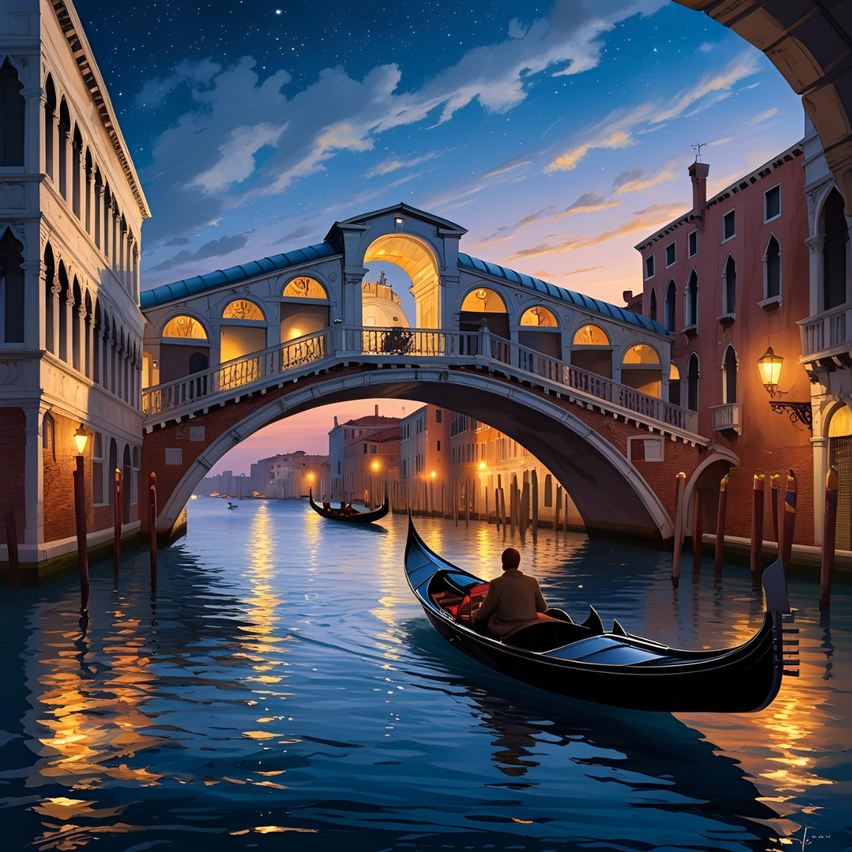Nighttime in Venice
