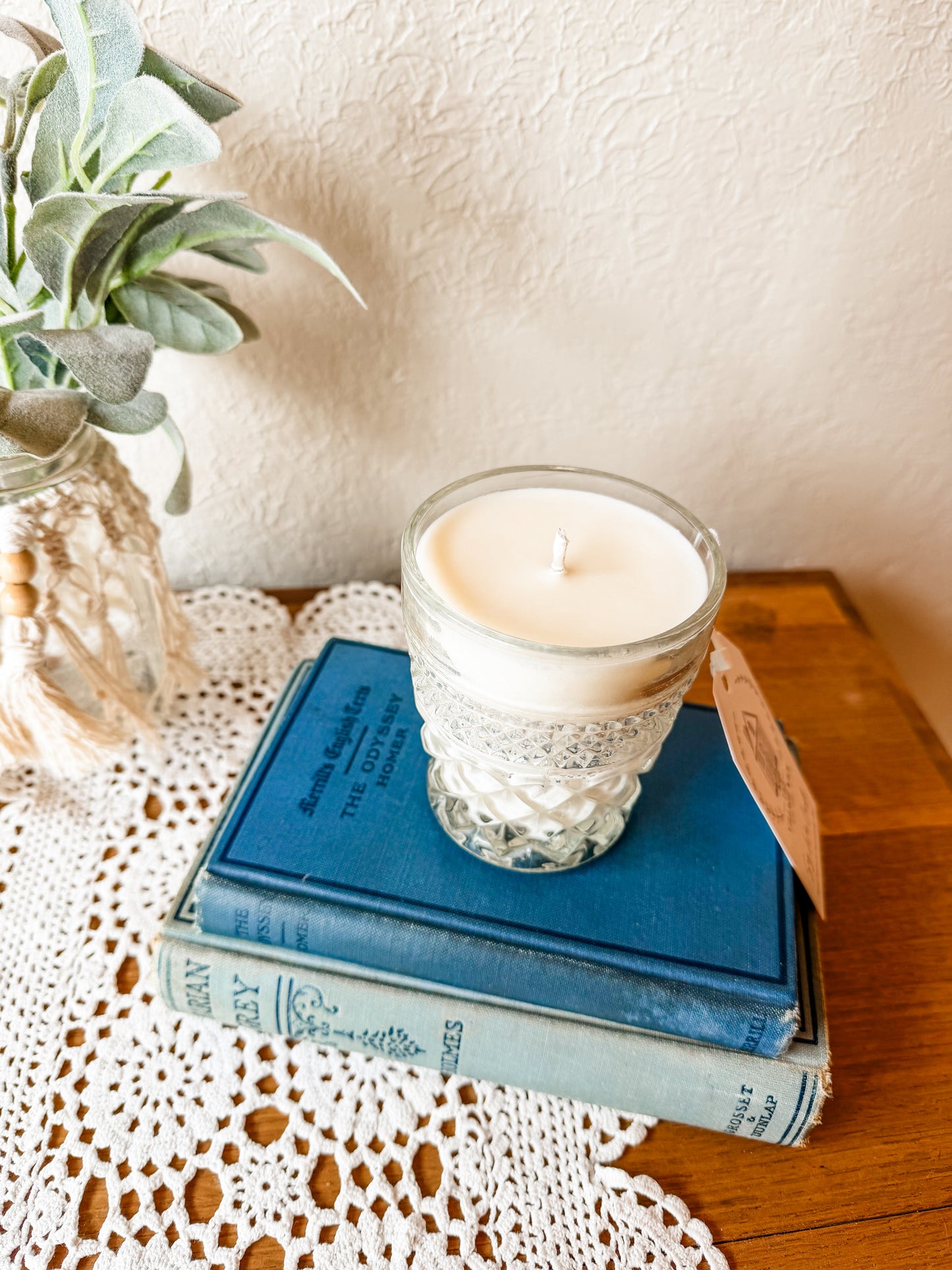 Vintage Glass Candle - Lavender & Vanilla