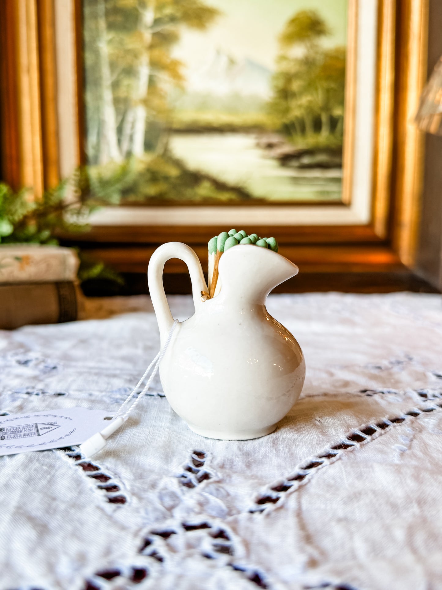 Vintage Mini Pitcher Matchstick Holder