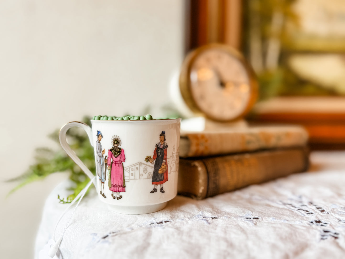 Vintage Demitasse Cup Matchstick Holder