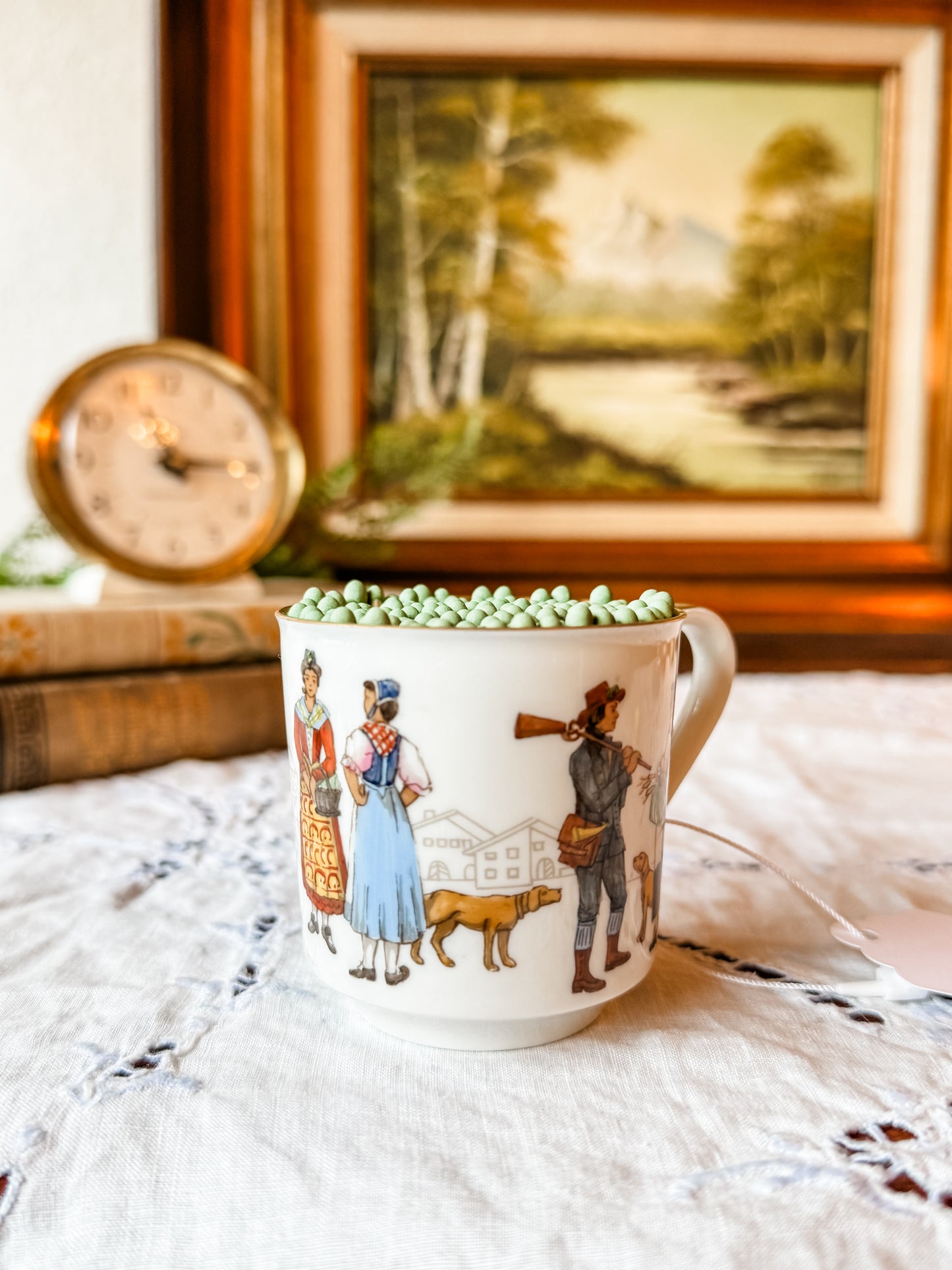 Vintage Demitasse Cup Matchstick Holder