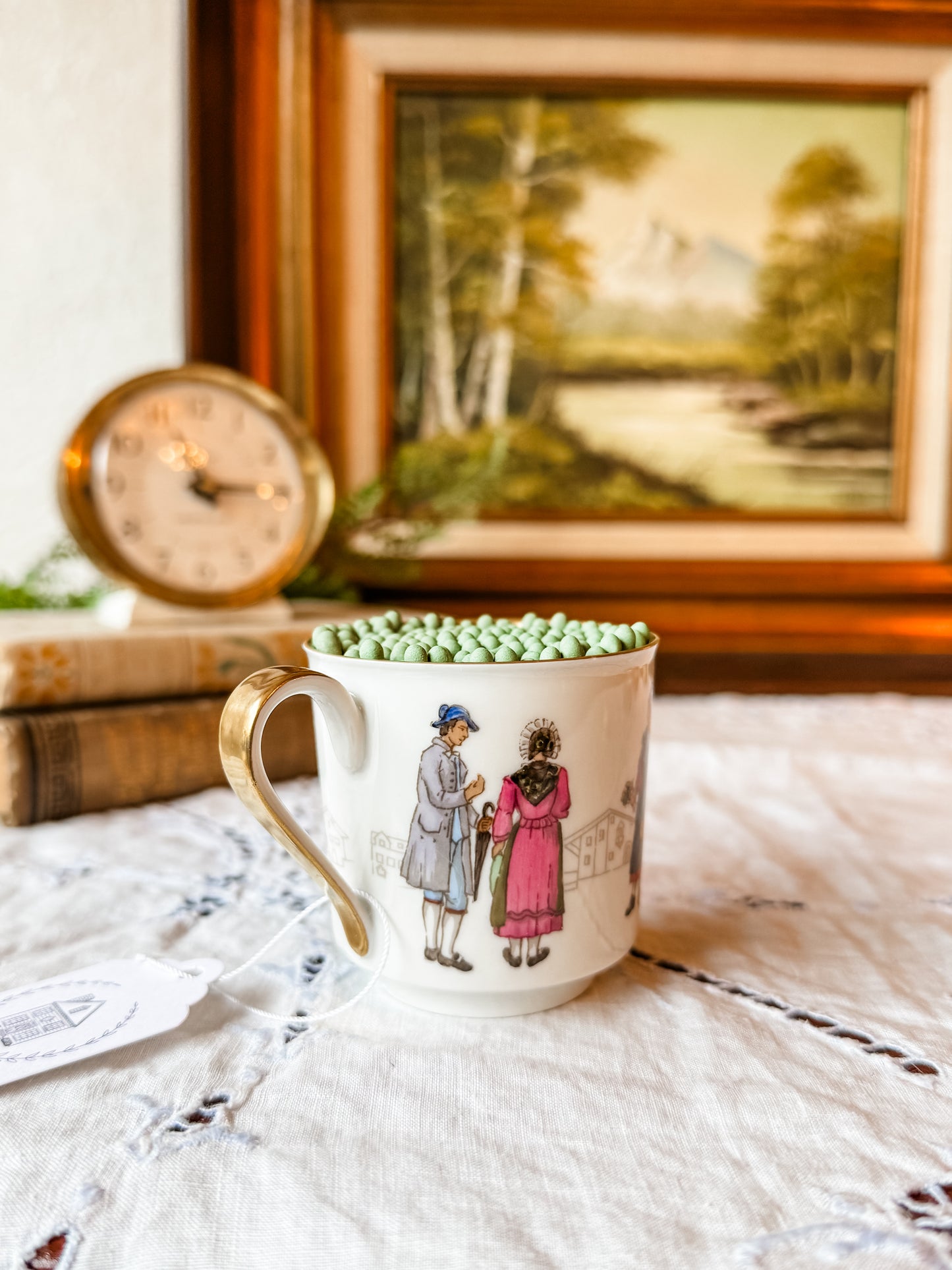 Vintage Demitasse Cup Matchstick Holder