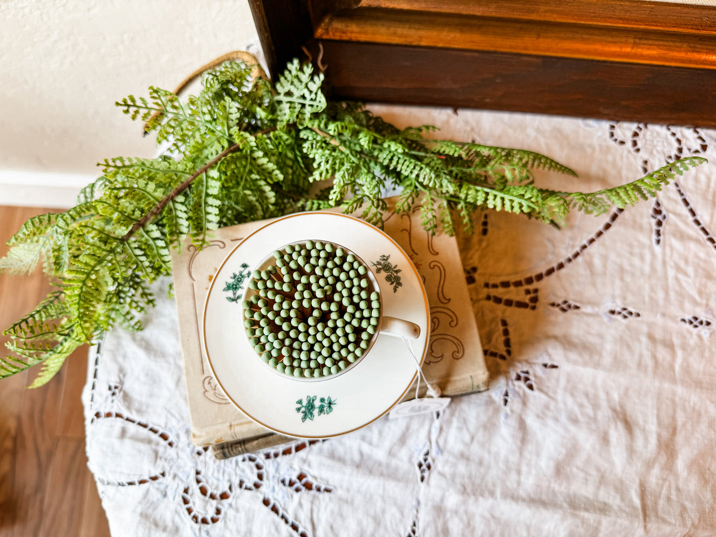 Vintage Tea Cup Matchstick Holder