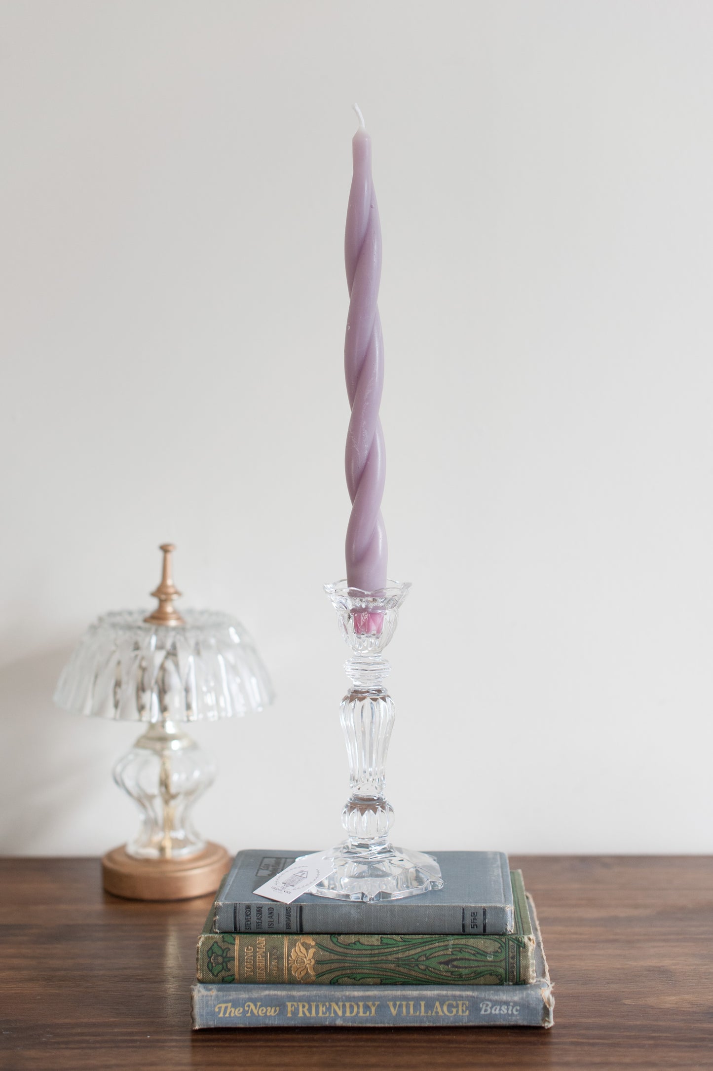 Vintage Candlestick- Crystal