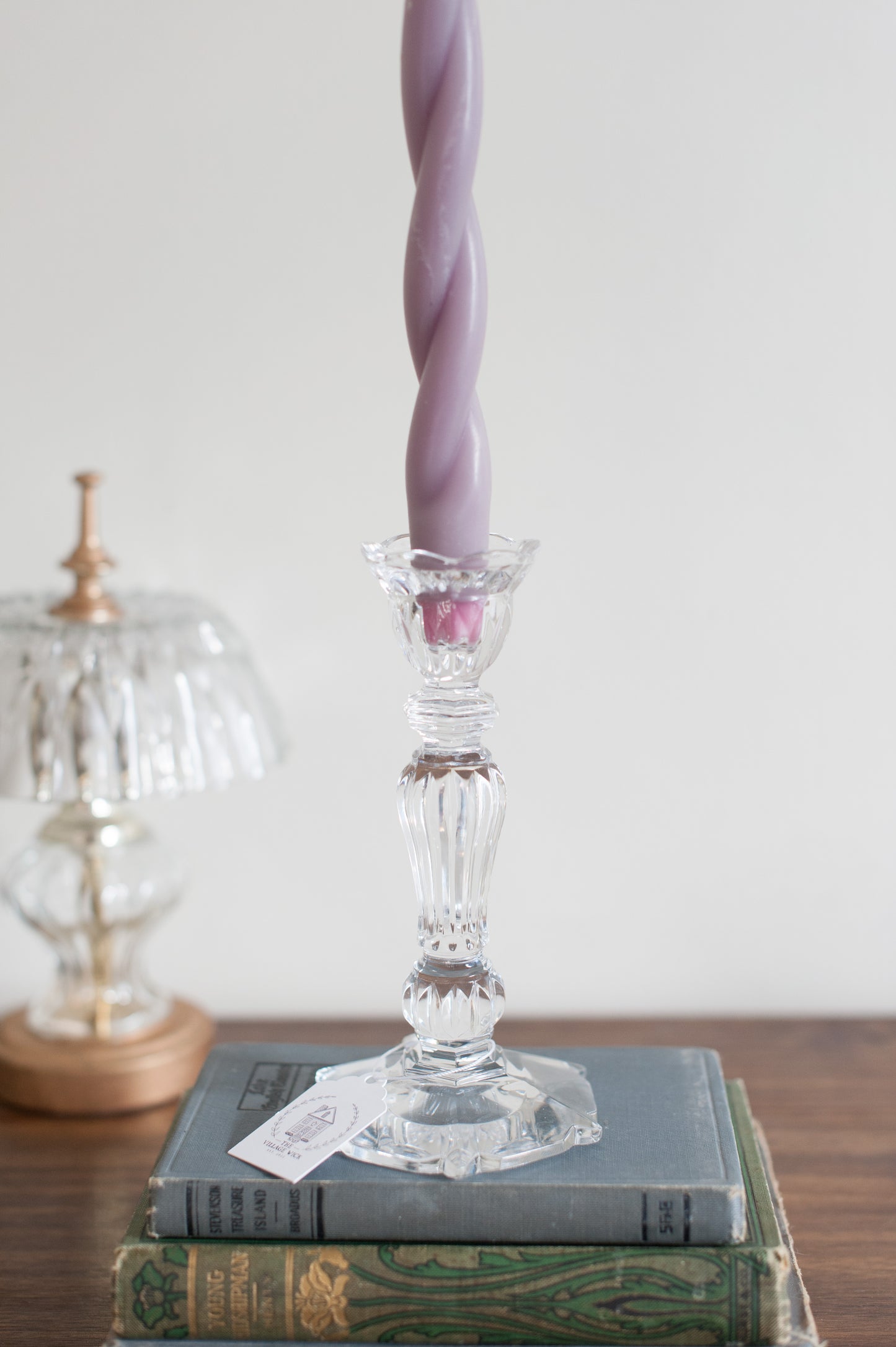 Vintage Candlestick- Crystal
