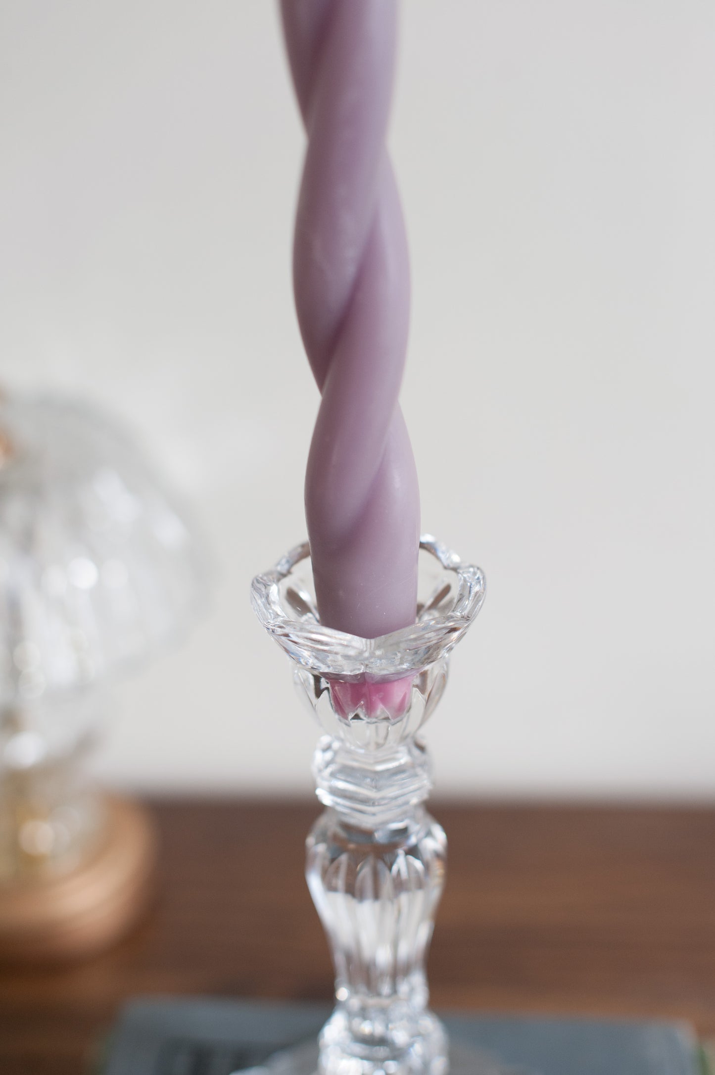 Vintage Candlestick- Crystal