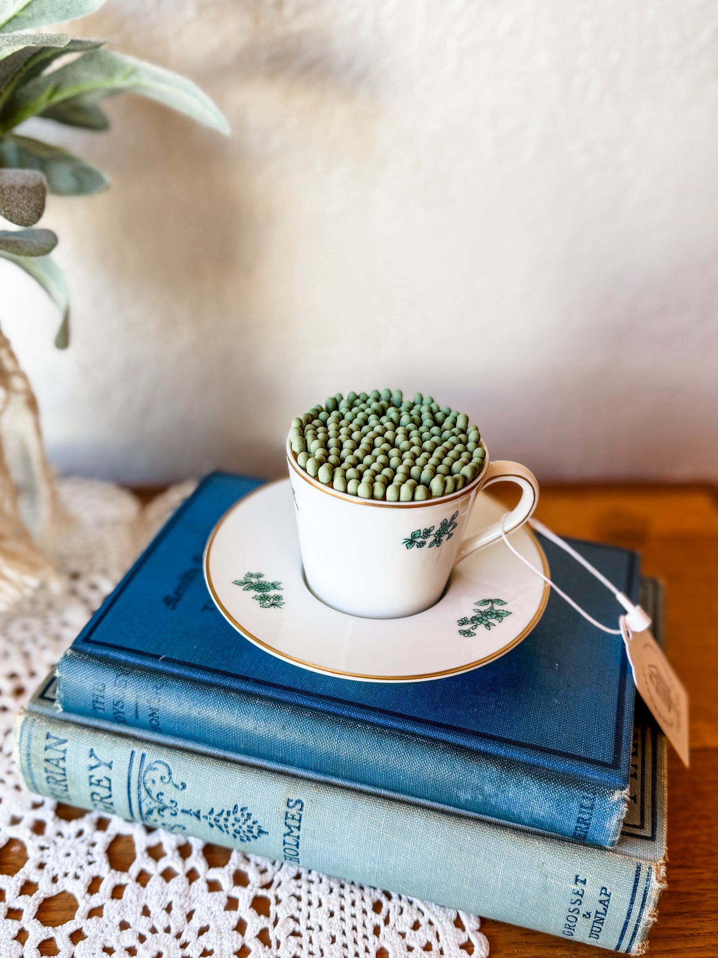 Vintage Tea Cup Matchstick Holder