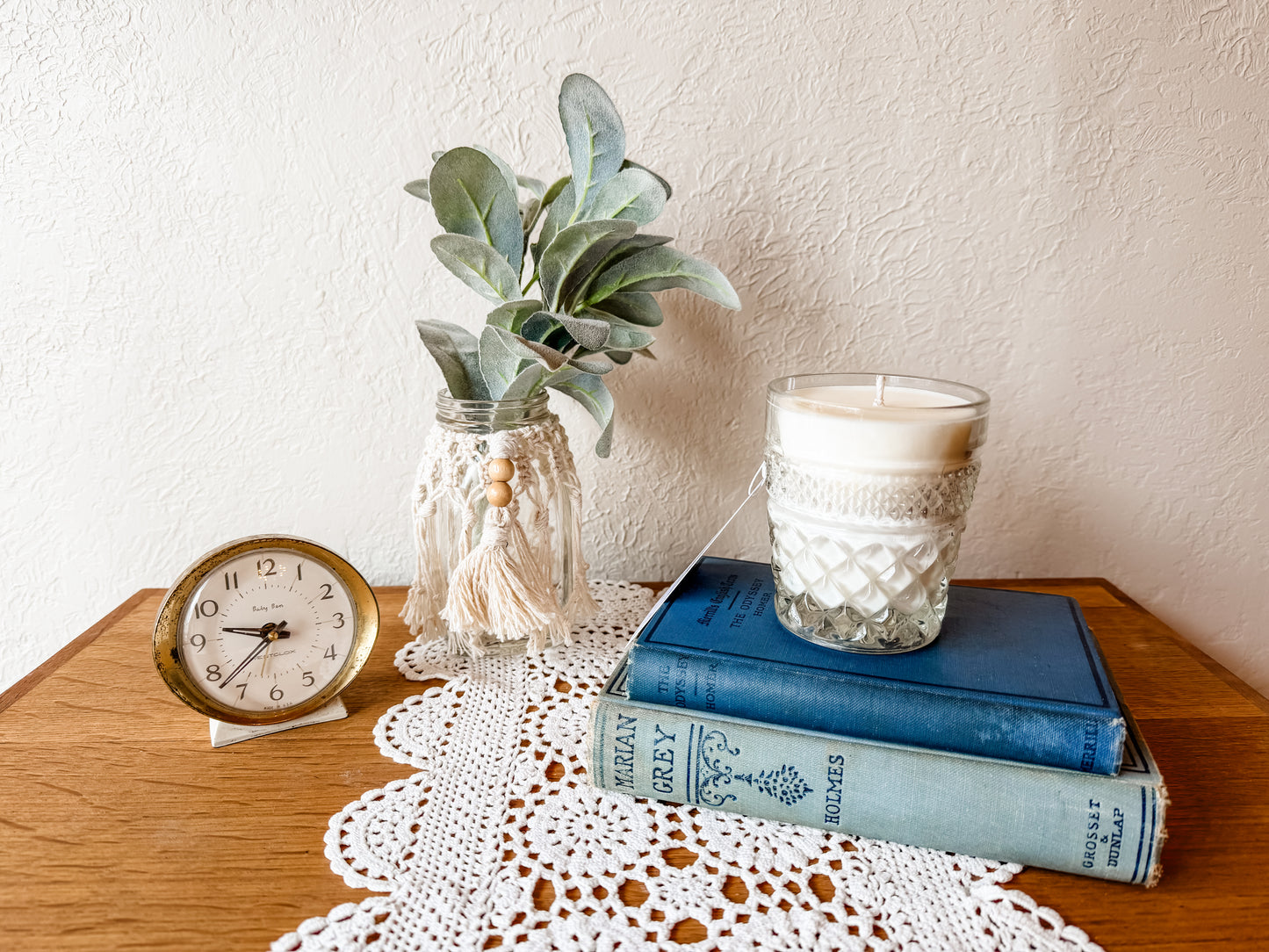 Vintage Glass Candle - Lavender & Vanilla