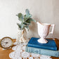 Vintage Jeannette Glass Creamer Candle - Fresh Clothesline