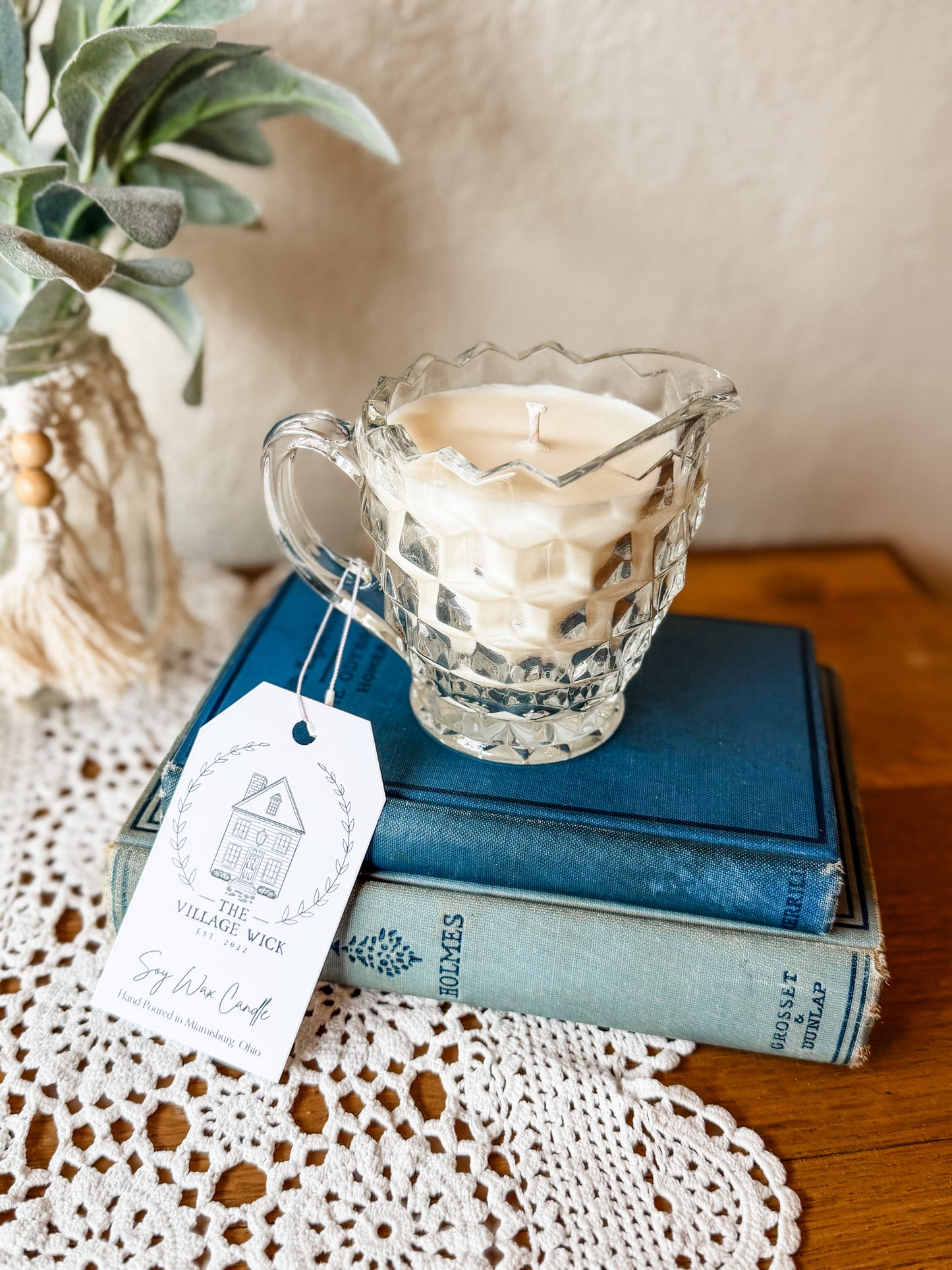 Vintage Glass Creamer - Patchouli