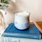 Vintage Blue Glass Candle - Nag Champa
