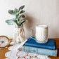 Vintage Glass Mug Candle with Square Handle - Palo Santo