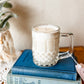 Vintage Glass Mug Candle with Square Handle - Palo Santo