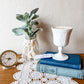 Vintage Colony Milk Glass Goblet Candle - Oakmoss & Amber