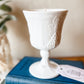 Vintage Colony Milk Glass Goblet Candle - Oakmoss & Amber