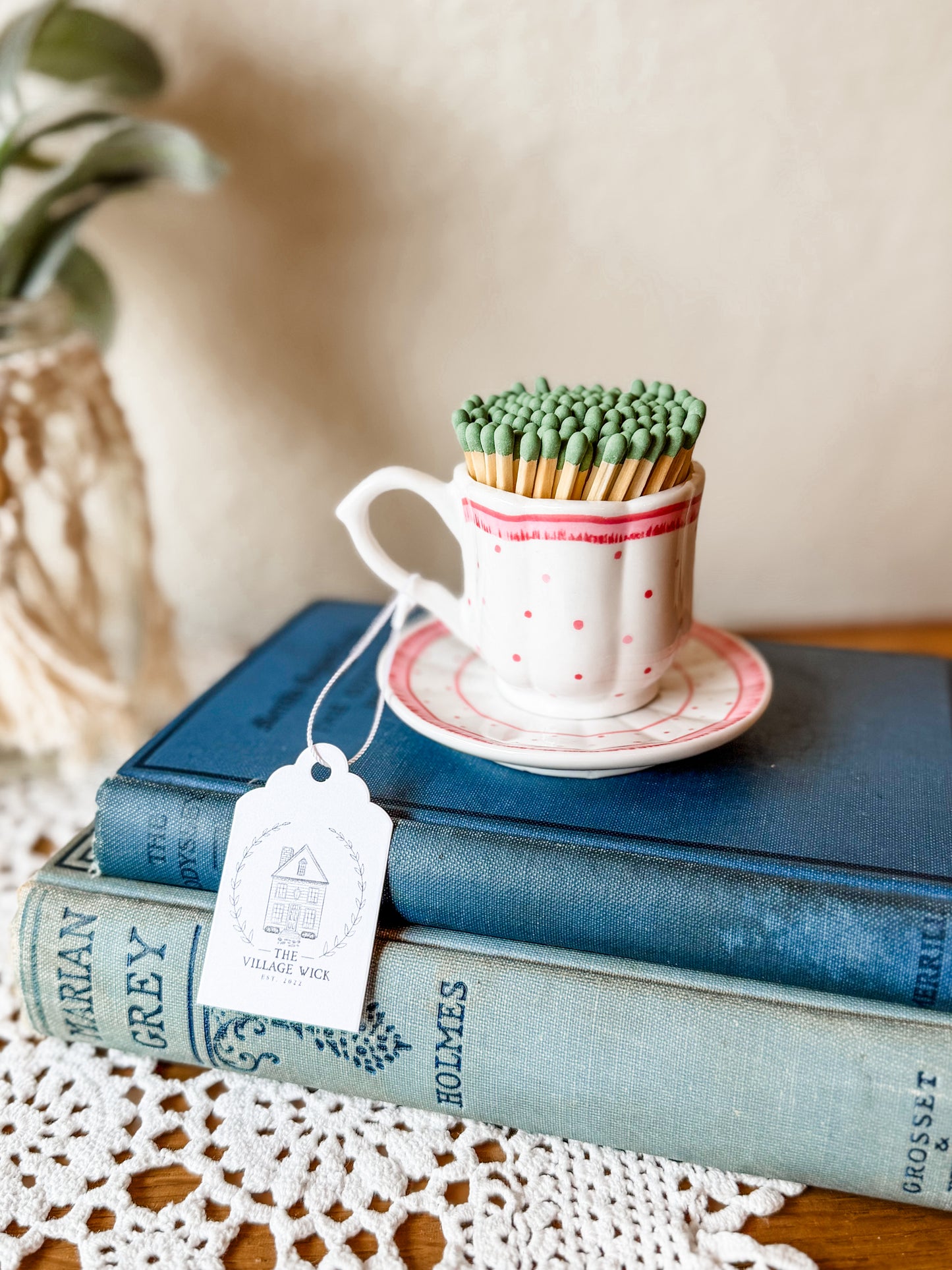 Vintage Tea Cup Matchstick Holder