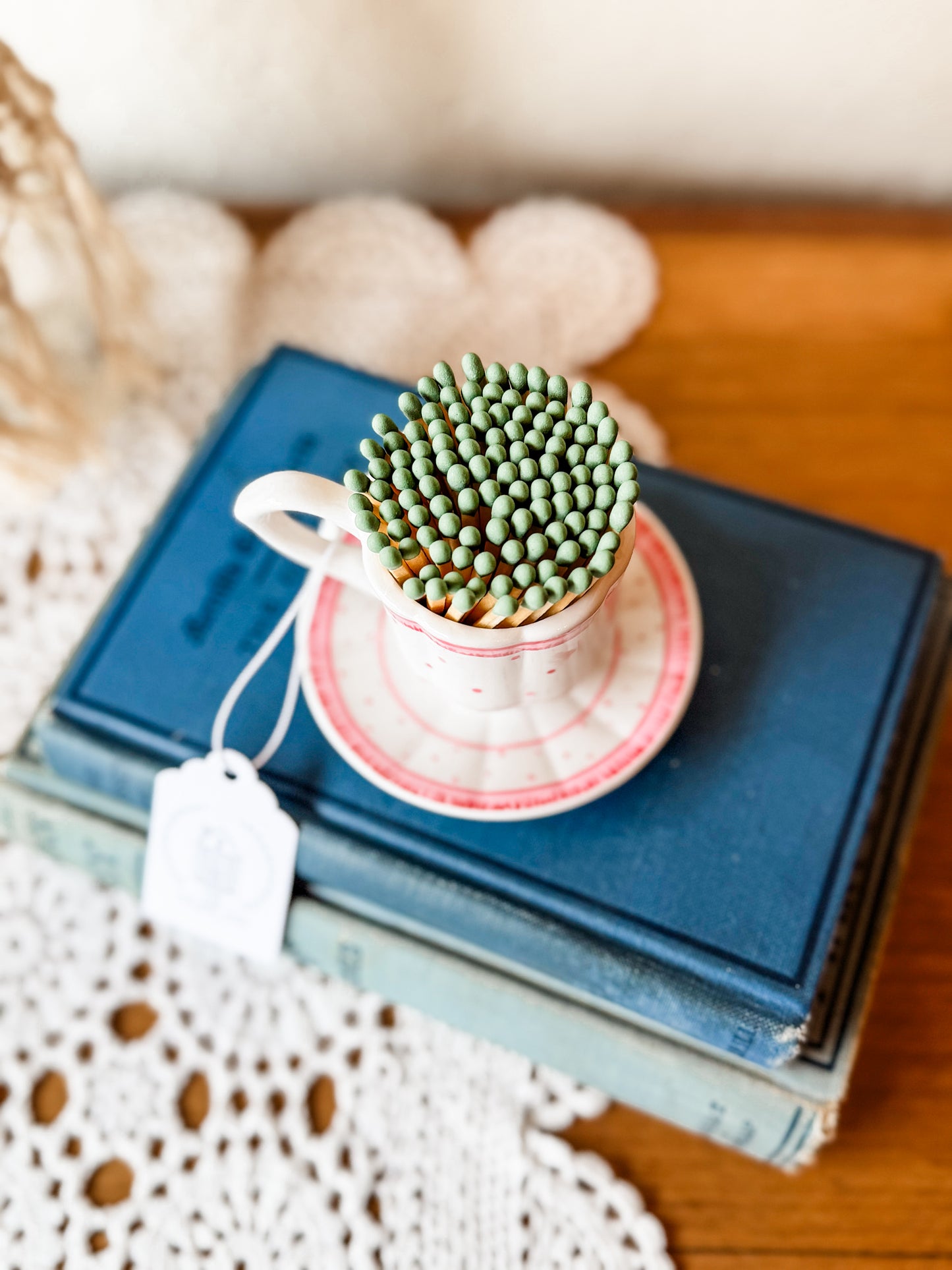 Vintage Tea Cup Matchstick Holder