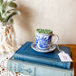 Vintage Blue & White Tea Cup Matchstick Holder