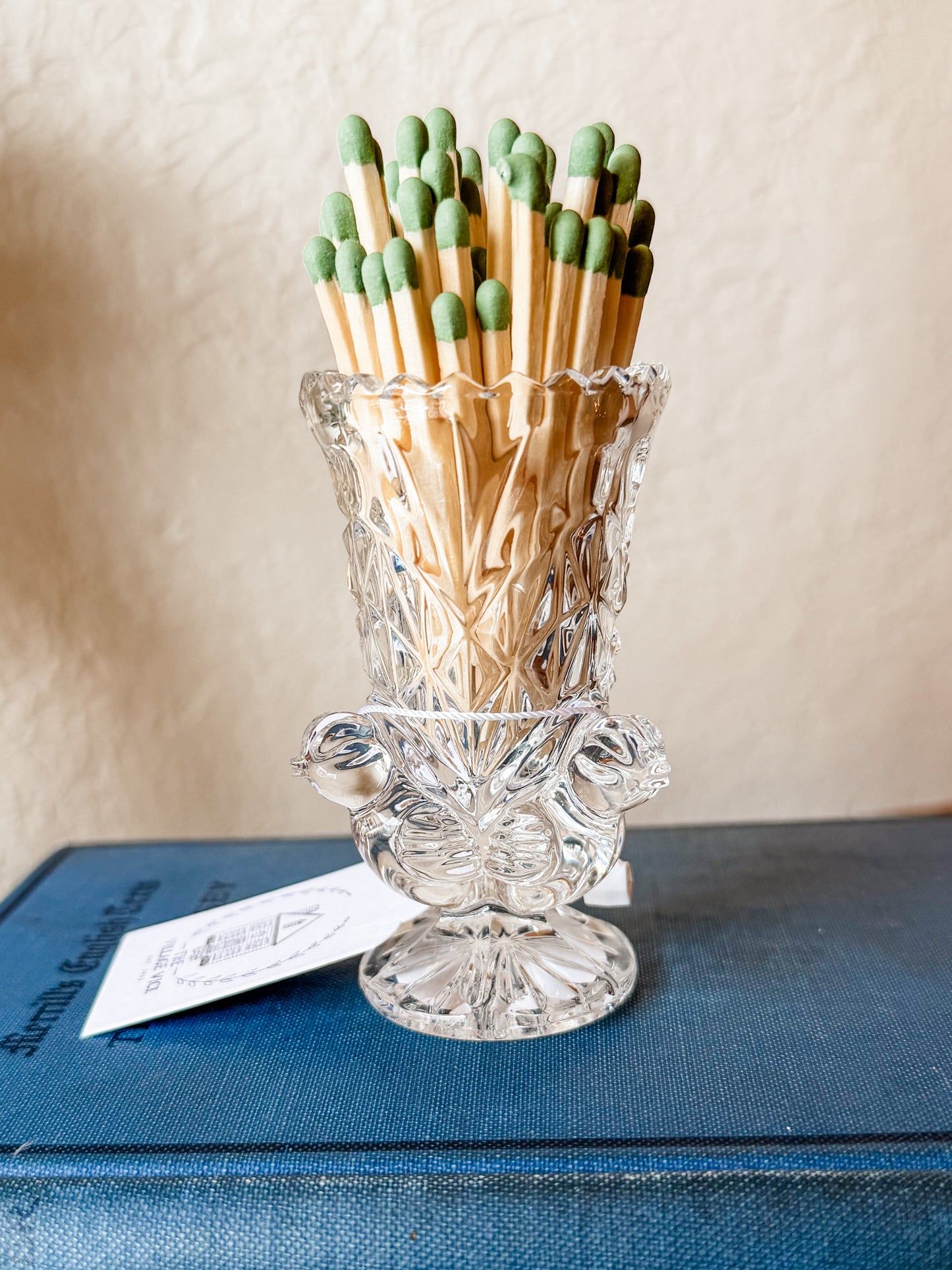Vintage Crystal Hofbauer Matchstick Holder