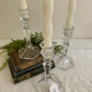 Vintage Candlestick trio- Hexagonal Base