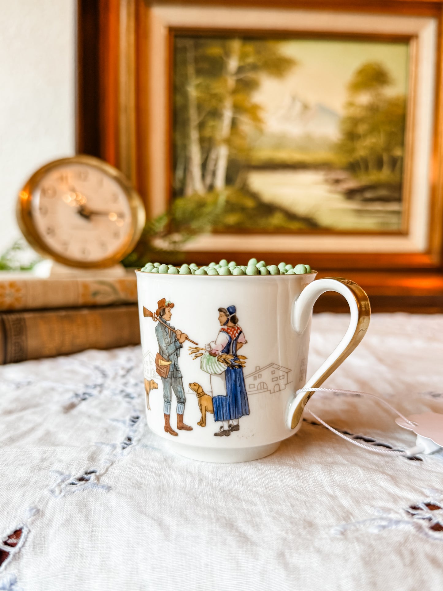 Vintage Demitasse Cup Matchstick Holder