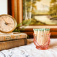 Vintage Pink Glass Matchstick Holder