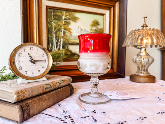 Vintage Glass Goblet Candle - Nag Champa