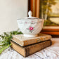 Vintage Sugar Bowl Candle with Pink Florals - Fresh Clothesline