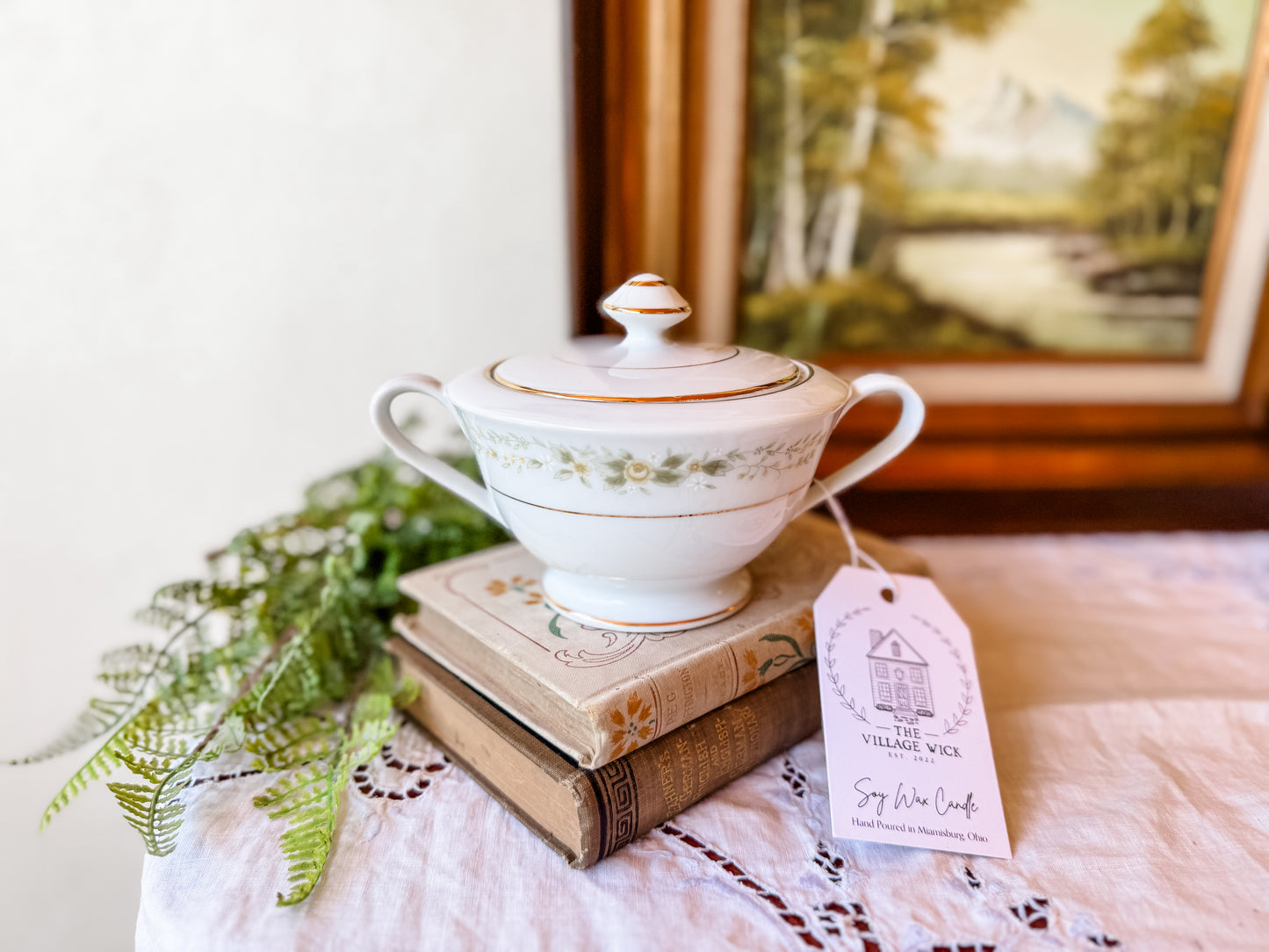 Vintage Sugar Bowl Candle - Strolling in Milan