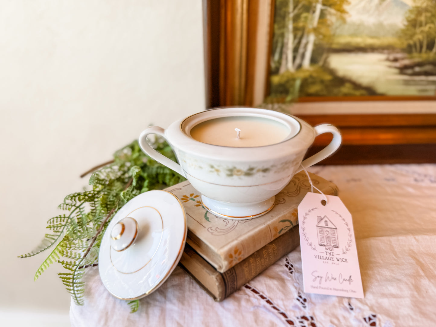 Vintage Sugar Bowl Candle - Strolling in Milan