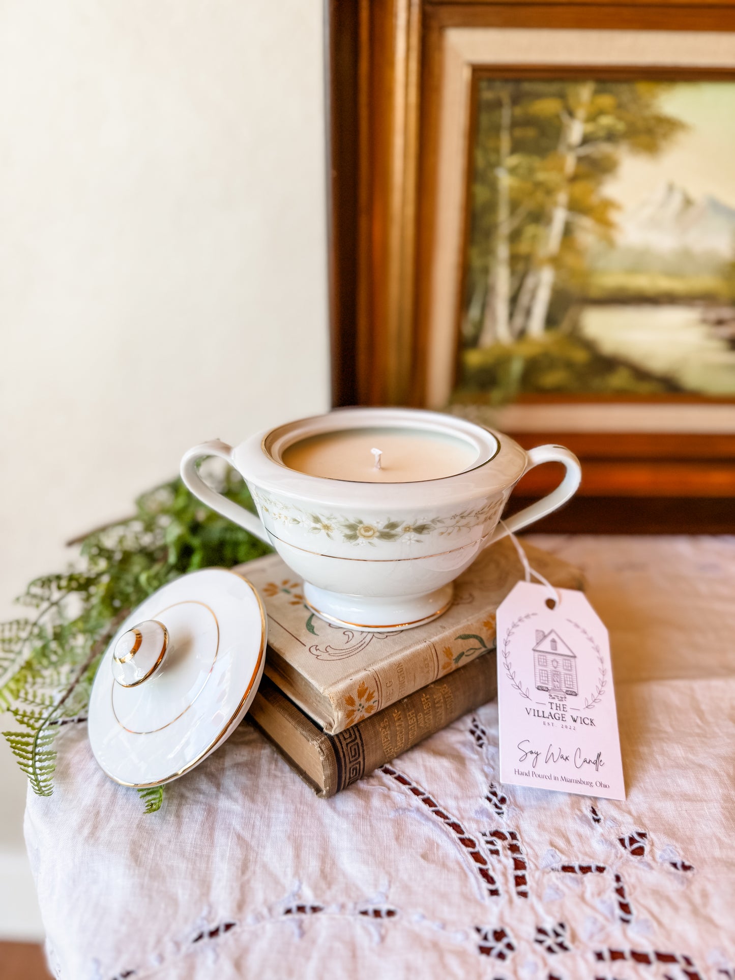 Vintage Sugar Bowl Candle - Strolling in Milan