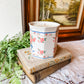 White Mug Candle with Florals - Coffee Shop