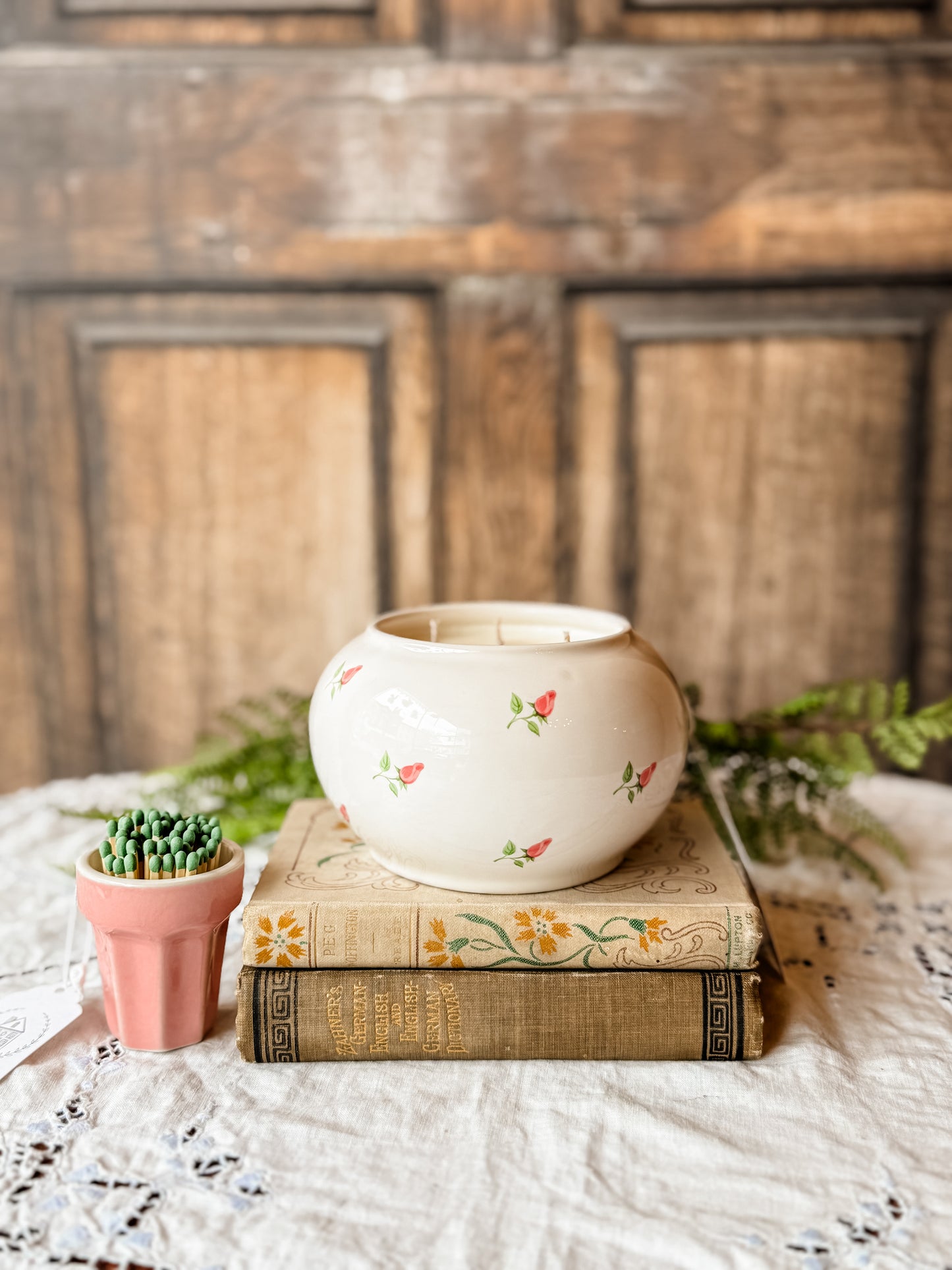 Vintage Floral Porcelain Candle - Aloha Paradise