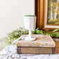 Vintage Milk Glass Matchstick Holder with Grapes