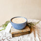 Vintage Blue Spongeware Bowl Candle - Grandma's Zucchini Bread