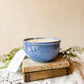 Vintage Blue Spongeware Bowl Candle - Grandma's Zucchini Bread