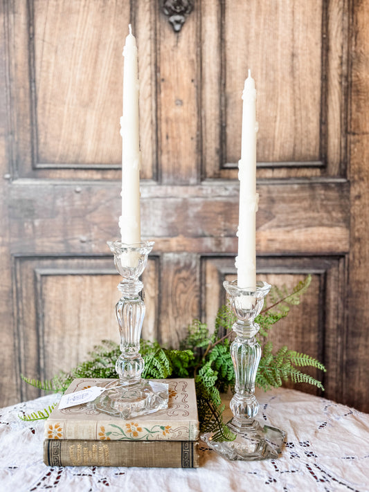 Vintage Crystal Candlestick Holders