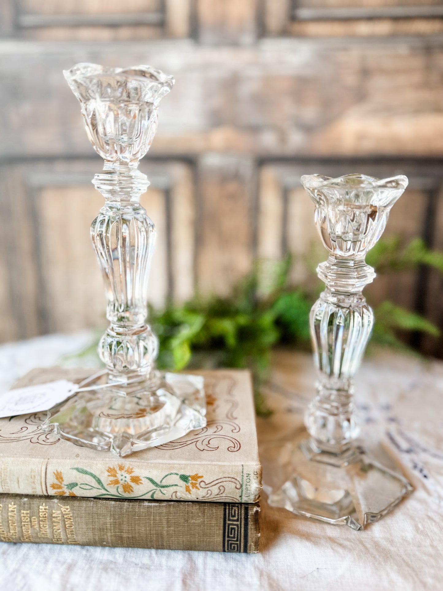 Vintage Crystal Candlestick Holders